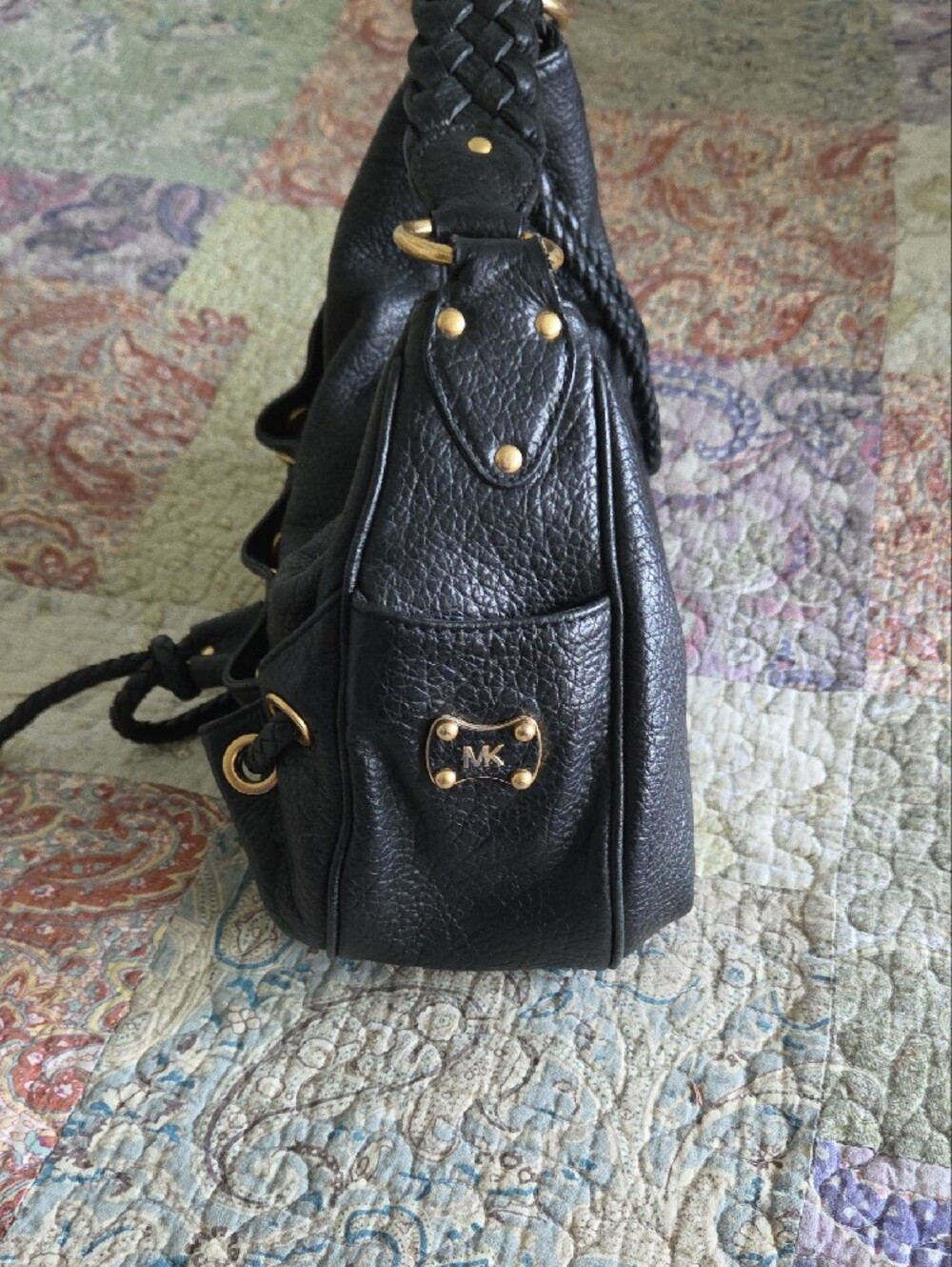 Black Drawstring Shoulder Bag & Gray Leather Tote - Set of Two Michael Kors Bags - Picture 4 of 15